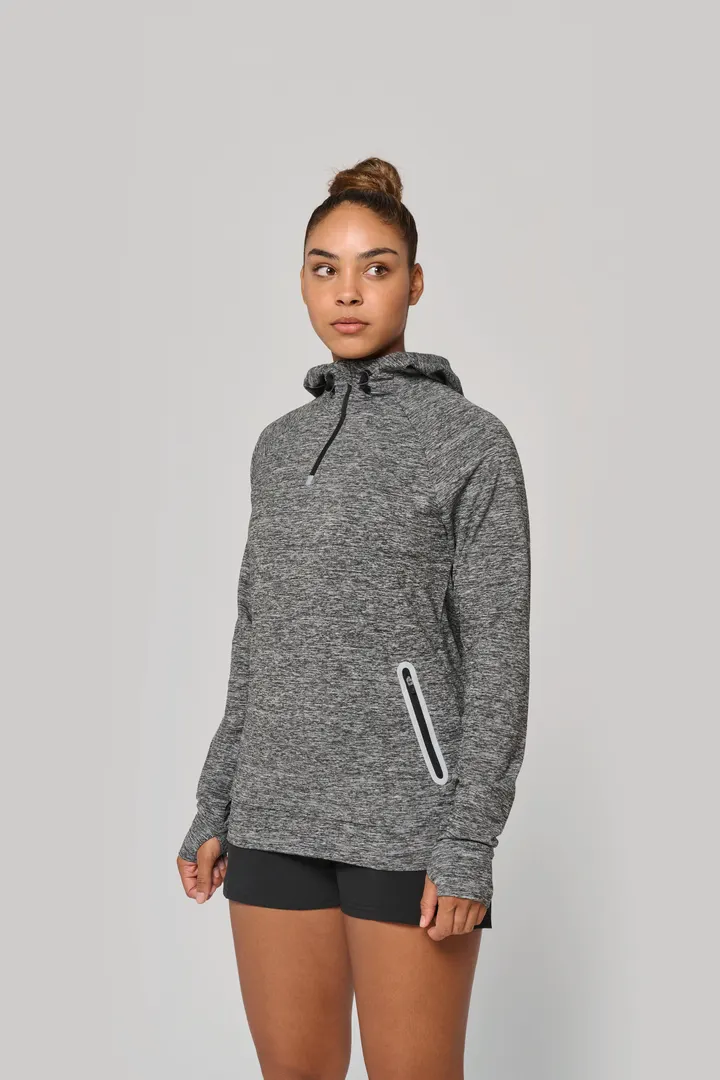 Kapuzen-Sweatshirt 1/4 Sport-Reißverschluss Unisex 22