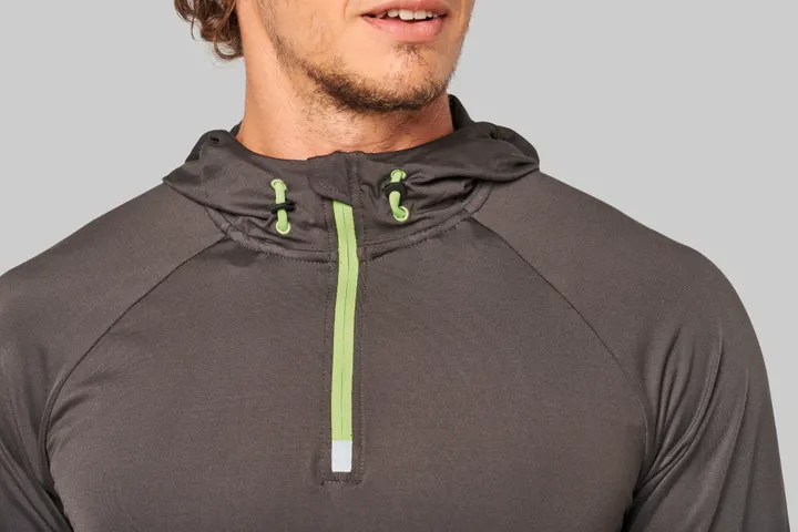 Kapuzen-Sweatshirt 1/4 Sport-Reißverschluss Unisex 28