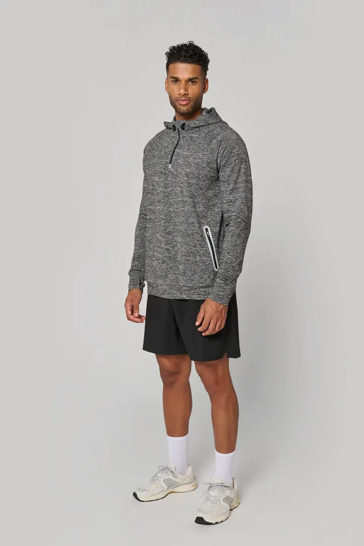 Kapuzen-Sweatshirt 1/4 Sport-Reißverschluss Unisex 3