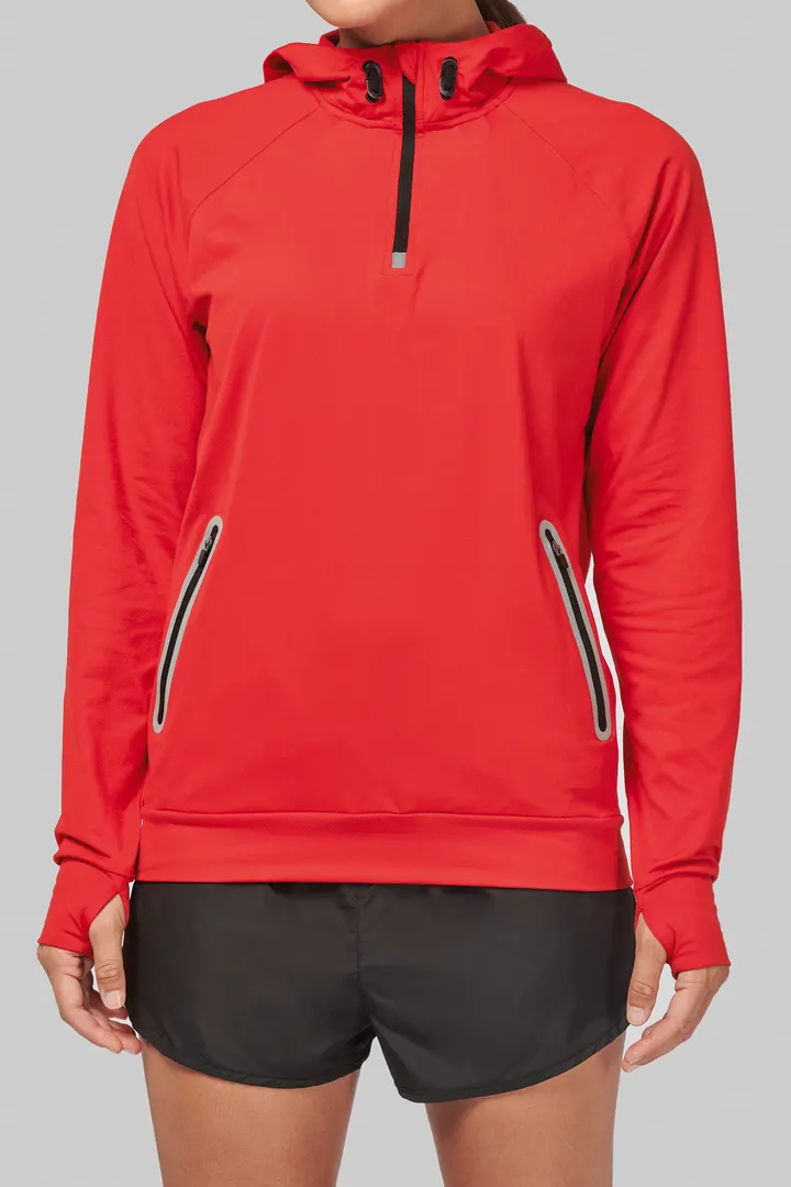 Kapuzen-Sweatshirt 1/4 Sport-Reißverschluss Unisex 14