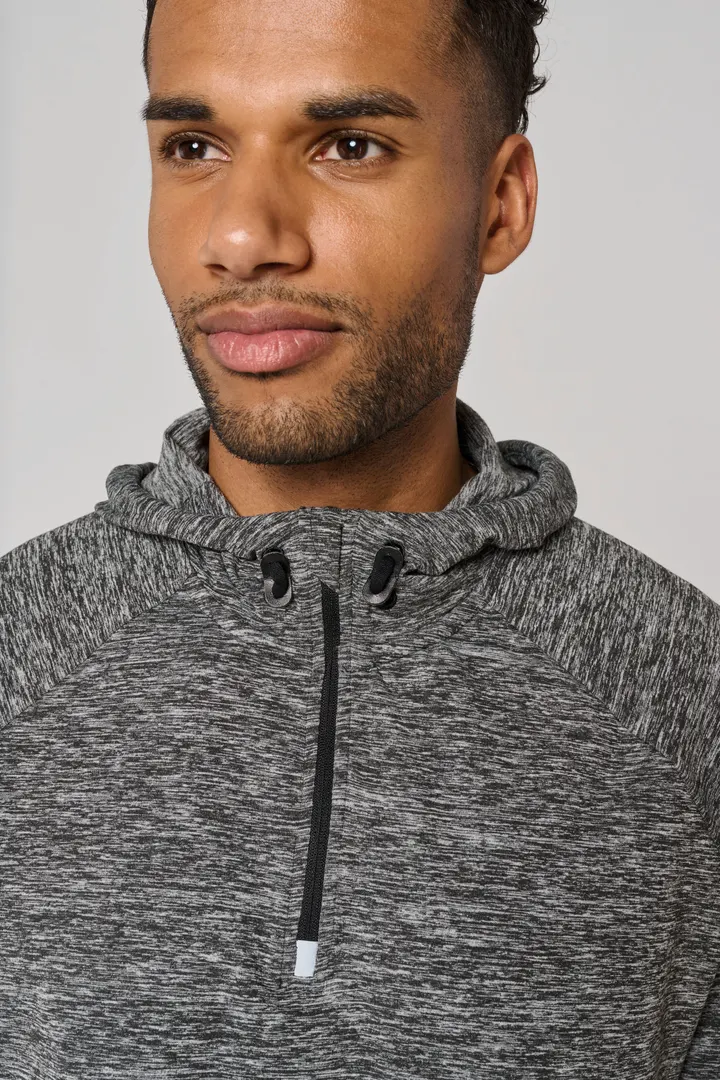 Kapuzen-Sweatshirt 1/4 Sport-Reißverschluss Unisex 15