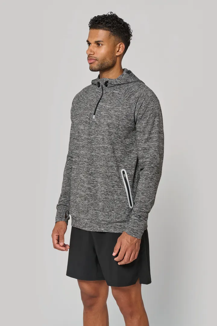 Kapuzen-Sweatshirt 1/4 Sport-Reißverschluss Unisex