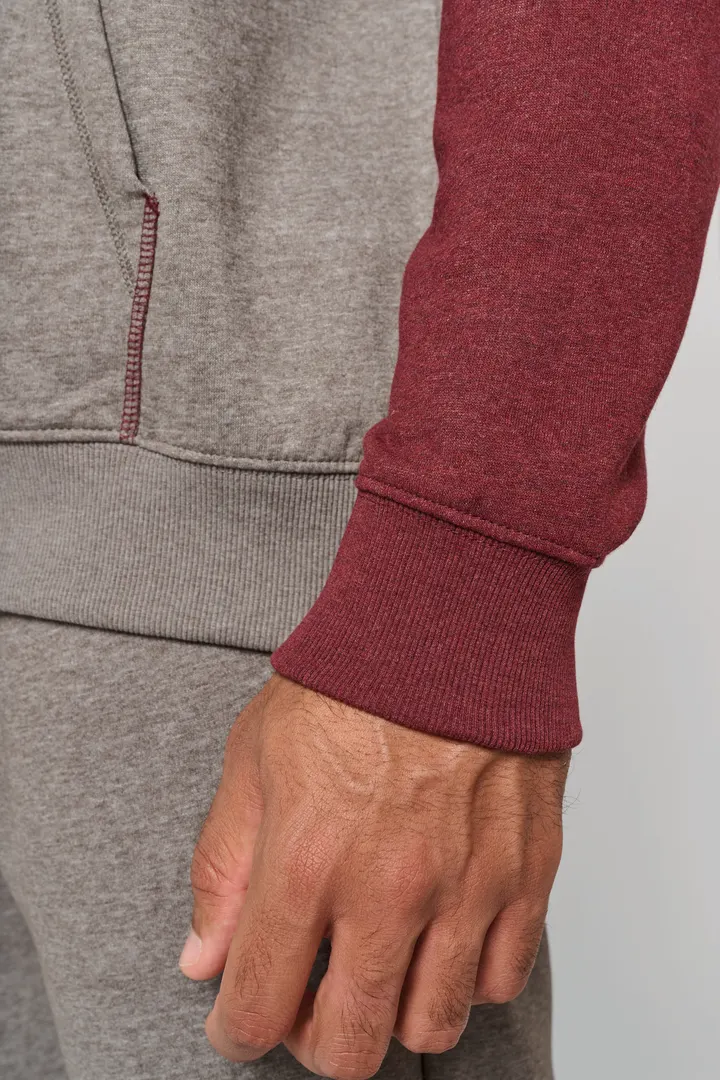 Zweifarbiges Kapuzensweatshirt für Erwachsene 18