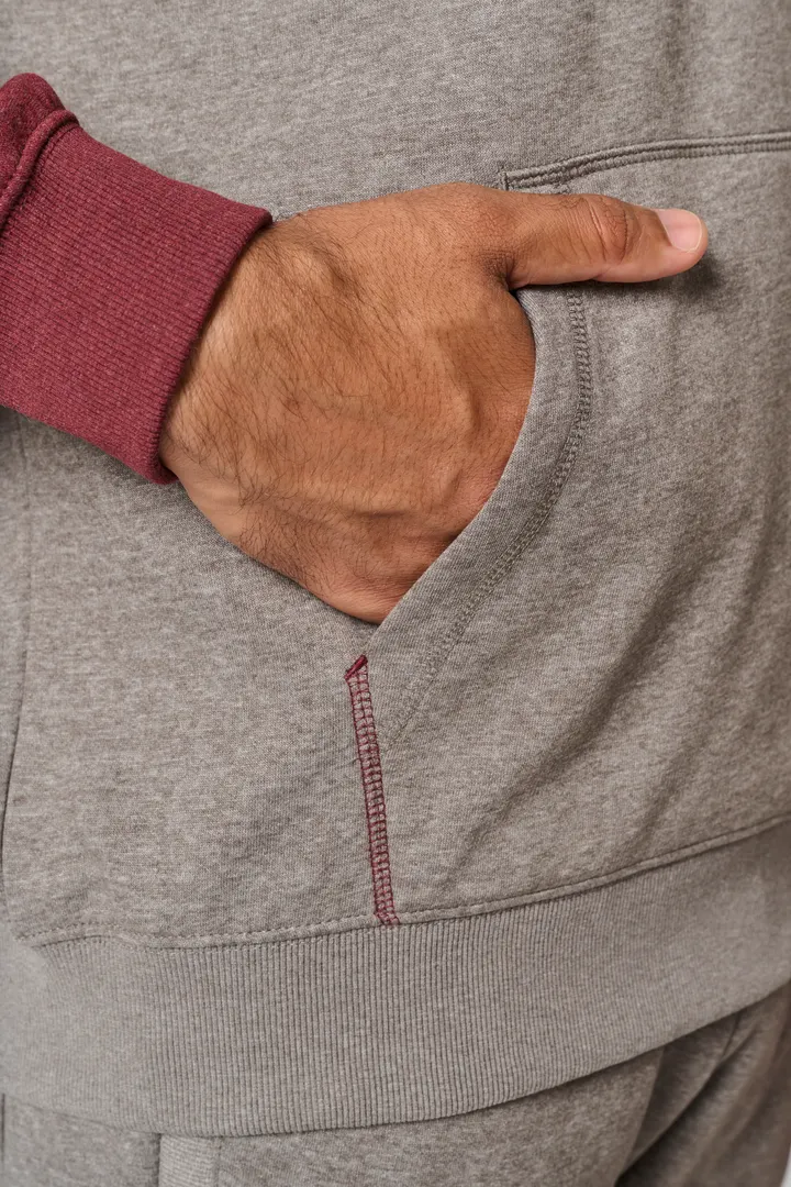 Zweifarbiges Kapuzensweatshirt für Erwachsene 16