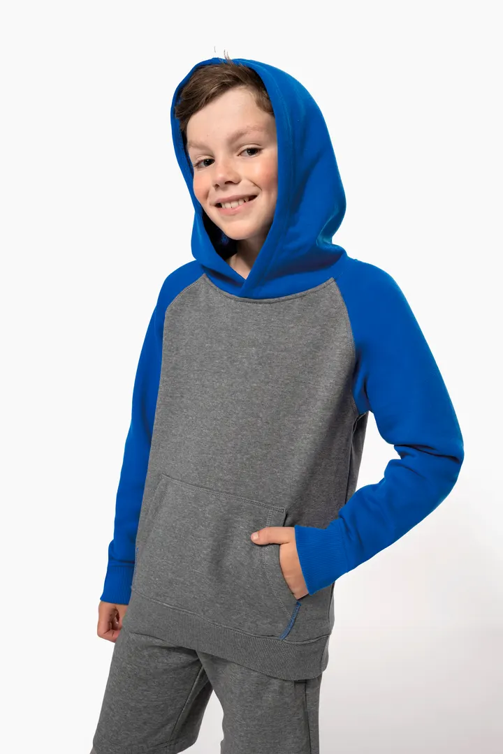 Zweifarbiges Kapuzensweatshirt für Kinder 2