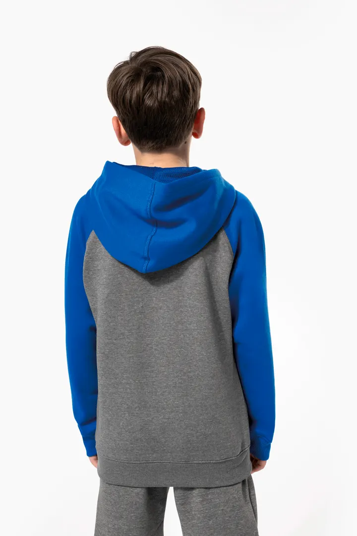 Zweifarbiges Kapuzensweatshirt für Kinder 3