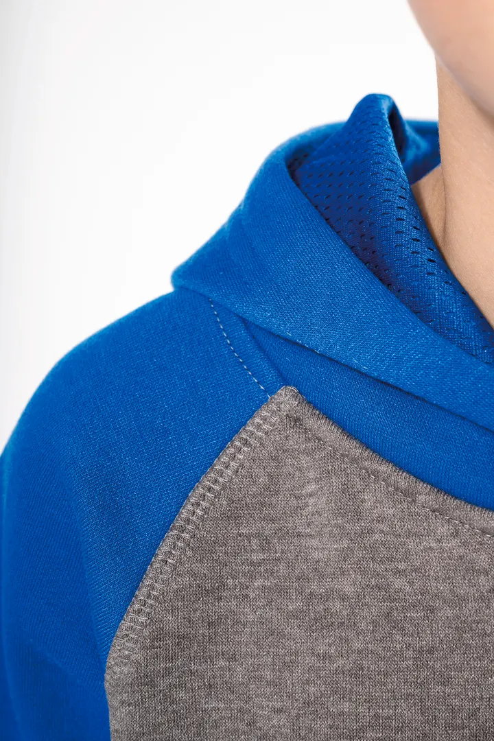 Zweifarbiges Kapuzensweatshirt für Kinder 5