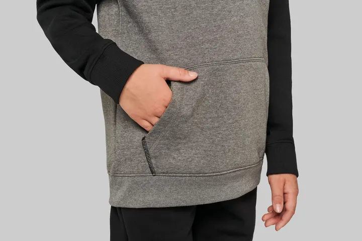 Zweifarbiges Kapuzensweatshirt für Kinder 7