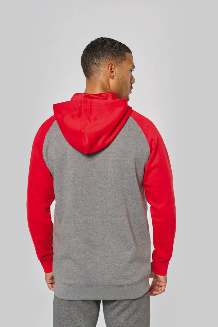 Veste molleton zippée capuche bicolore unisexe 5