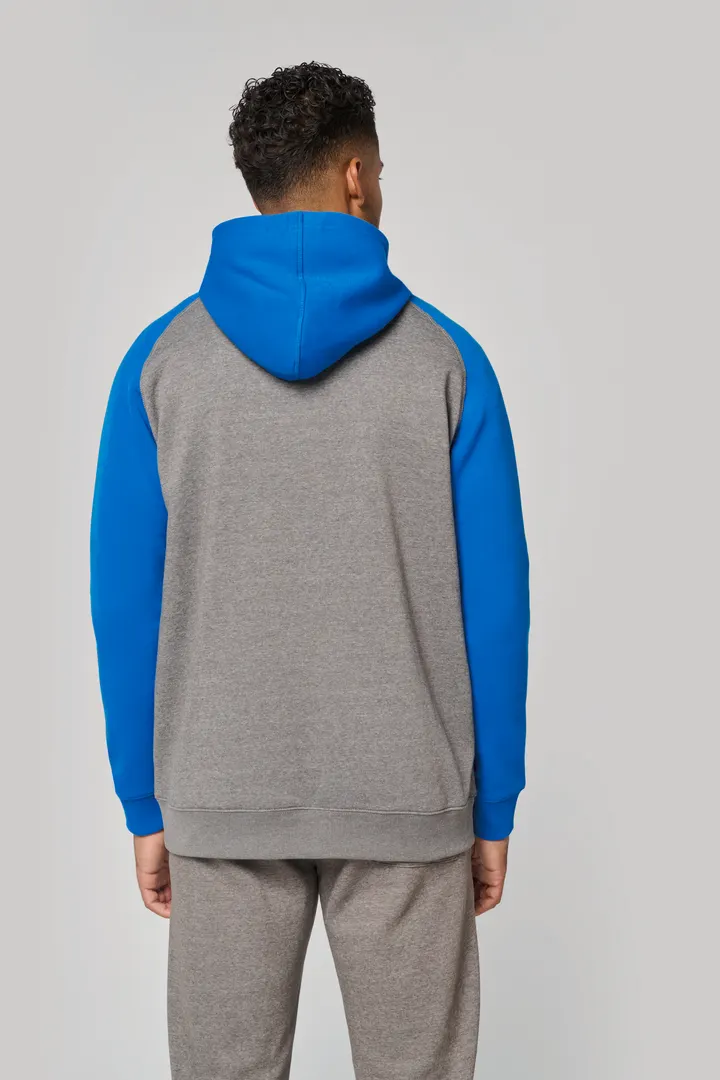 Veste molleton zippée capuche bicolore unisexe 9