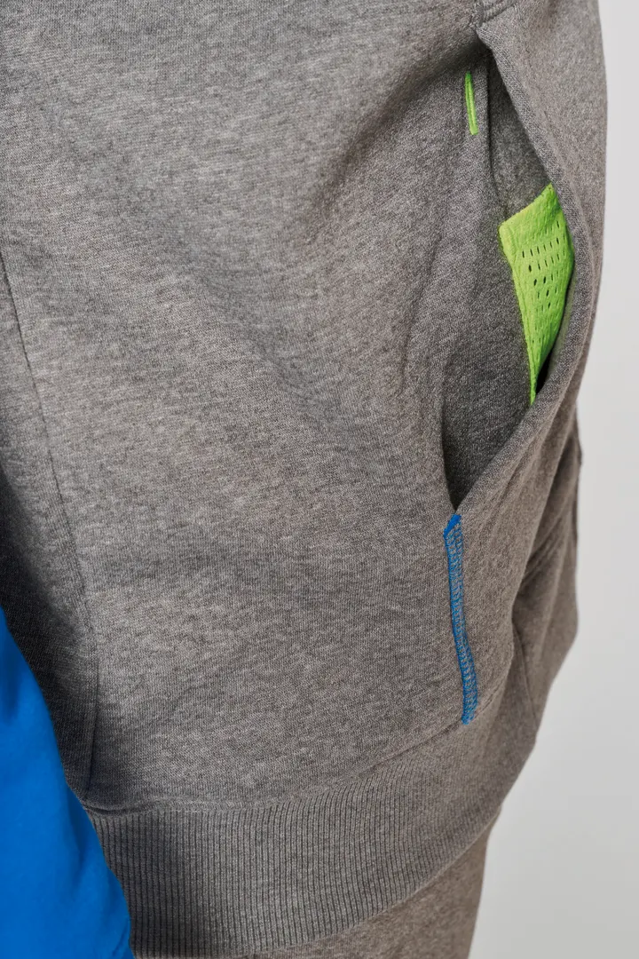 Veste molleton zippée capuche bicolore unisexe 15