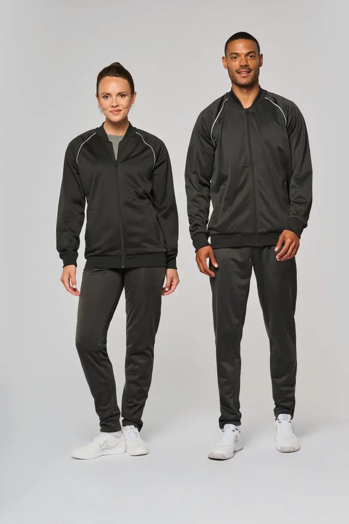 Unisex-Trainingsjacke mit Reißverschluss und Paspel 31