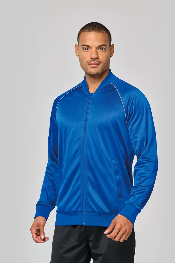 Unisex-Trainingsjacke mit Reißverschluss und Paspel 3
