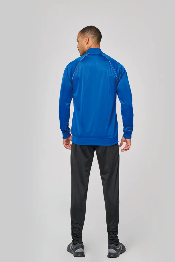 Unisex-Trainingsjacke mit Reißverschluss und Paspel 16