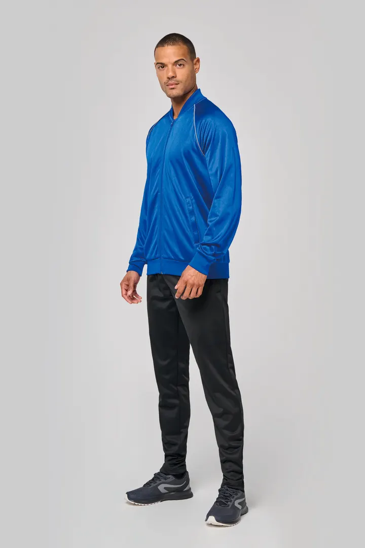 Unisex-Trainingsjacke mit Reißverschluss und Paspel 19