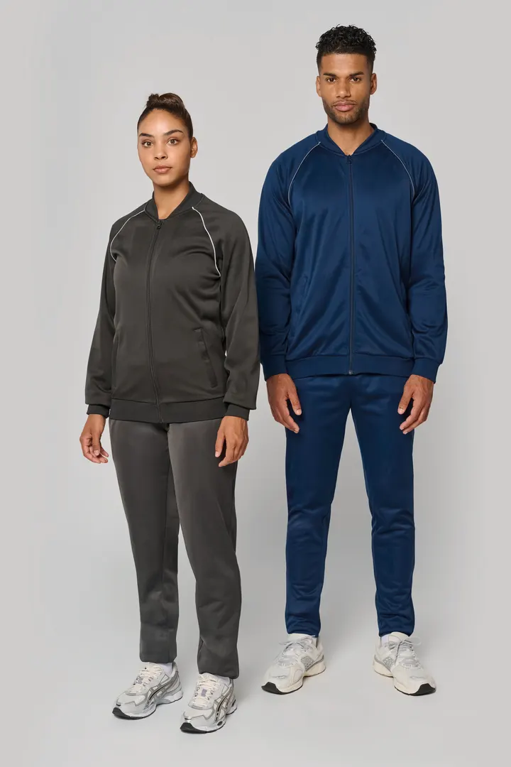 Unisex-Trainingsjacke mit Reißverschluss und Paspel 32