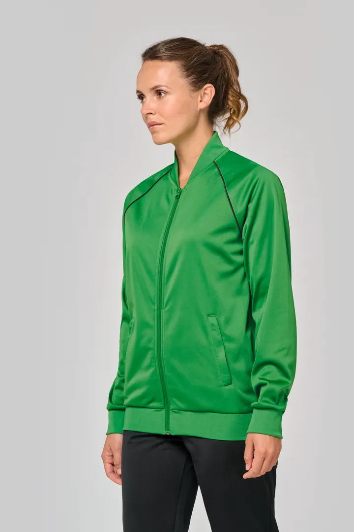 Unisex-Trainingsjacke mit Reißverschluss und Paspel 37