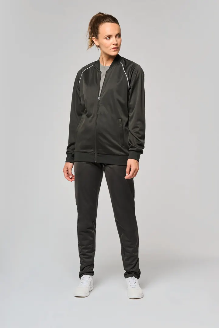 Unisex-Trainingsjacke mit Reißverschluss und Paspel 49