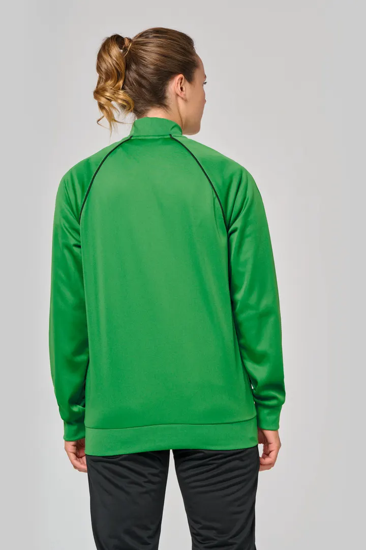 Unisex-Trainingsjacke mit Reißverschluss und Paspel 38