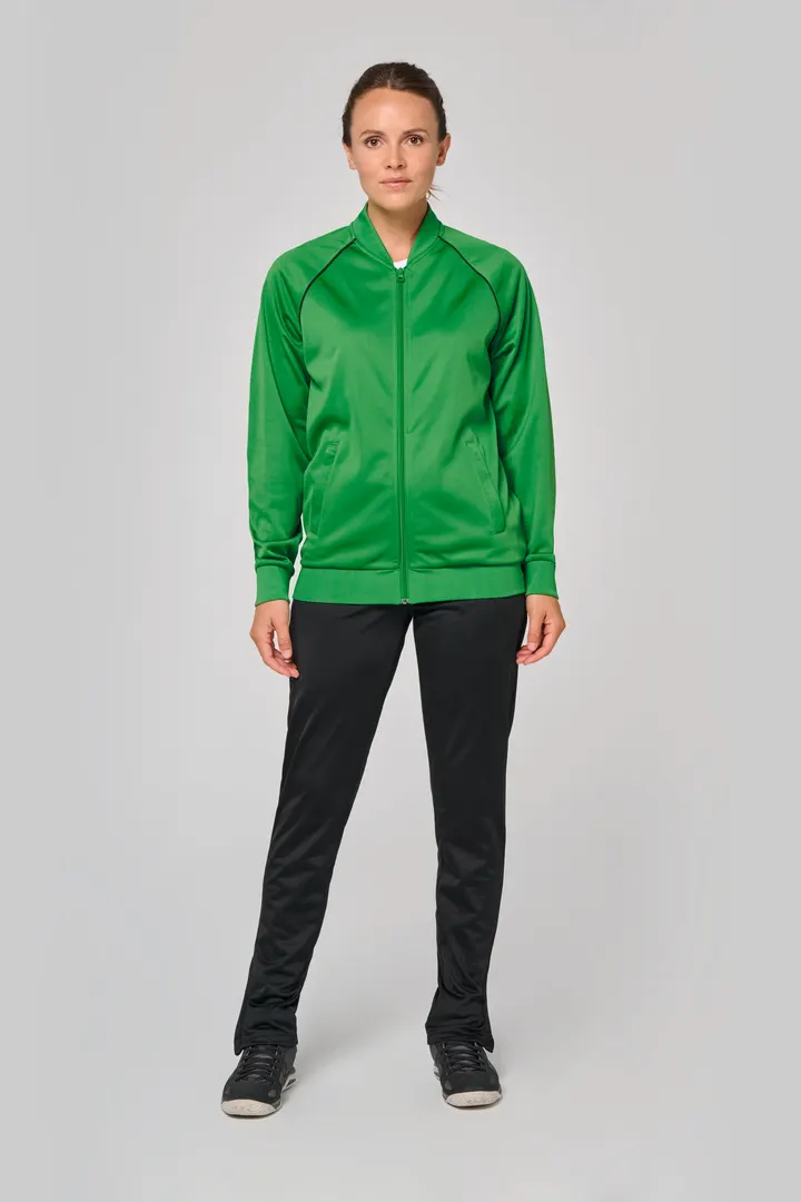 Unisex-Trainingsjacke mit Reißverschluss und Paspel 40