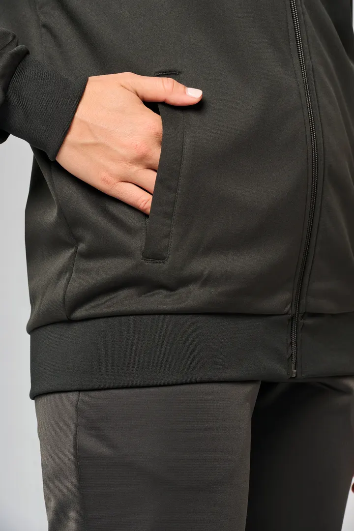 Unisex-Trainingsjacke mit Reißverschluss und Paspel 52