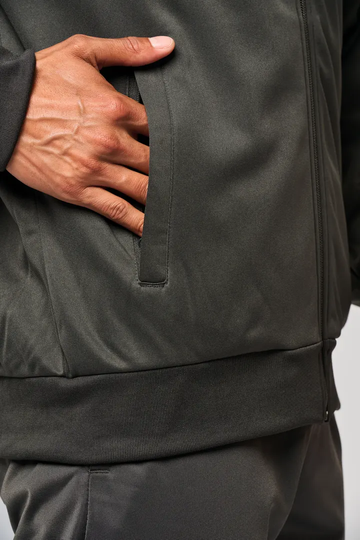 Unisex-Trainingsjacke mit Reißverschluss und Paspel 53