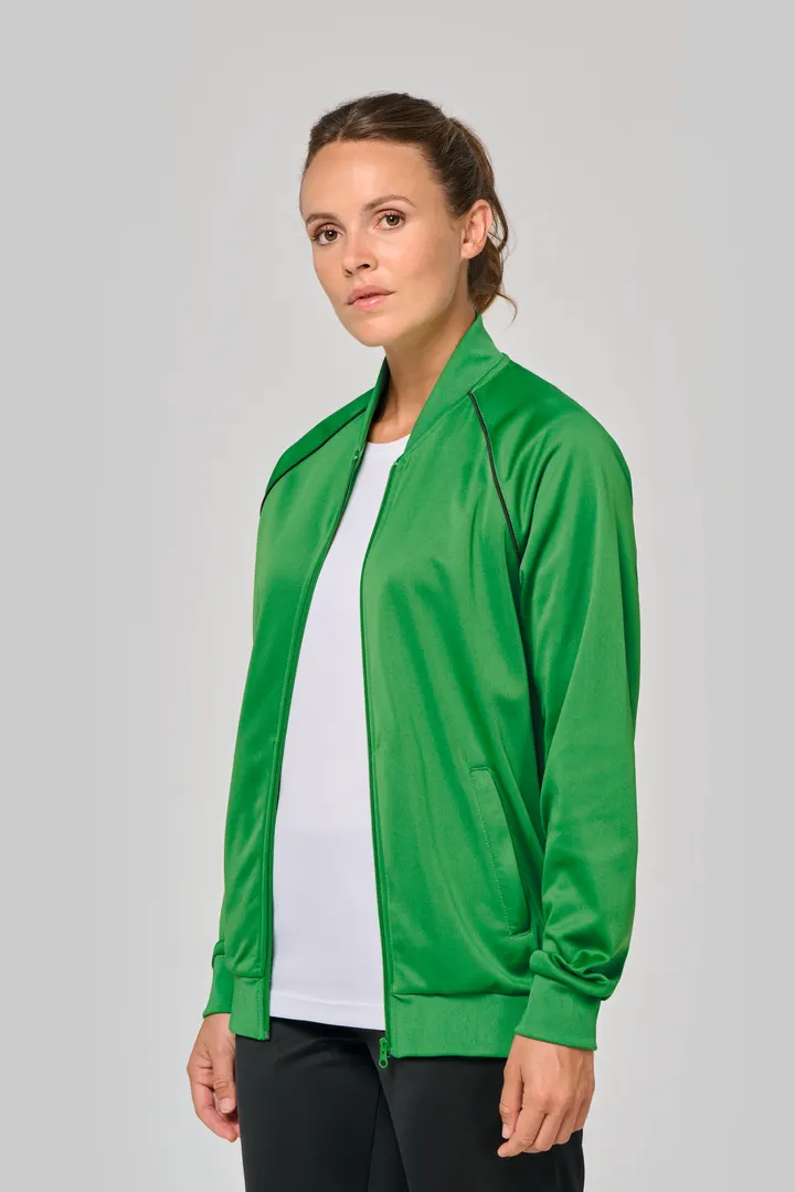 Unisex-Trainingsjacke mit Reißverschluss und Paspel 42