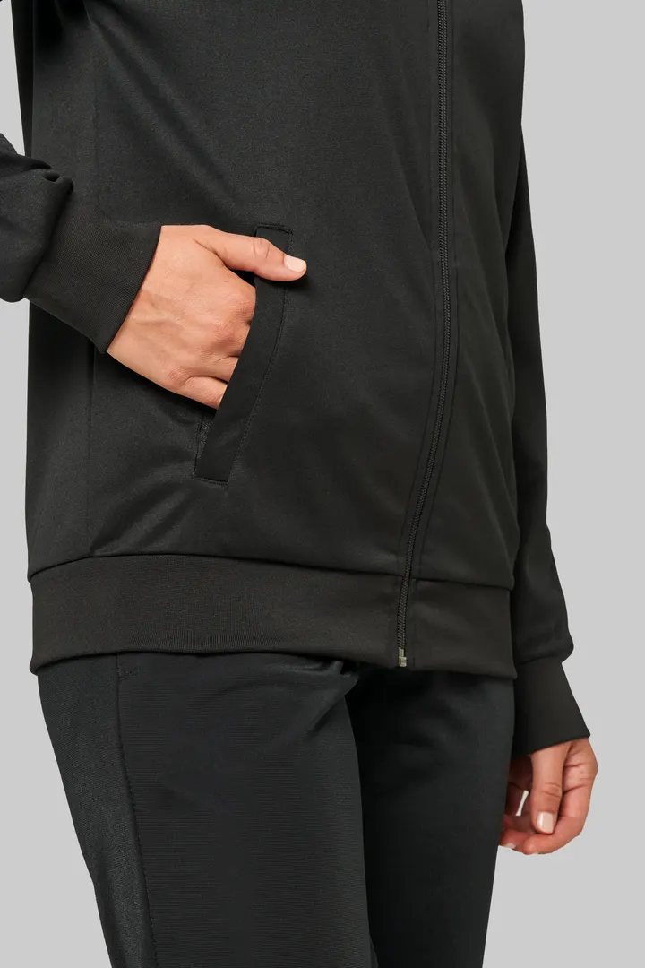 Unisex-Trainingsjacke mit Reißverschluss und Paspel 56