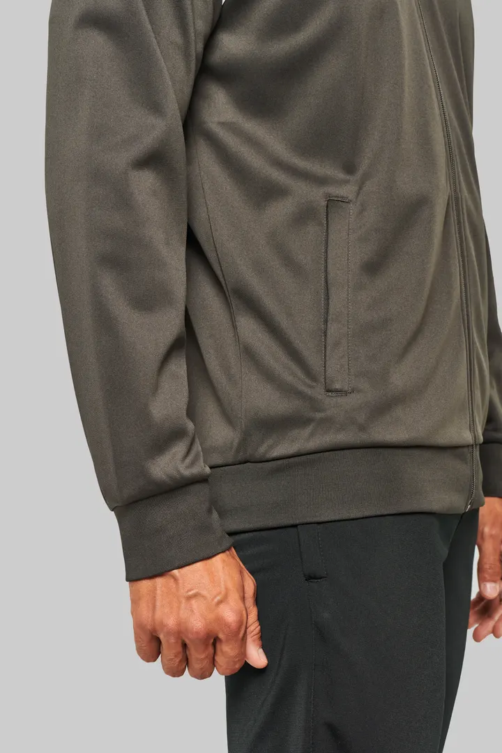 Unisex-Trainingsjacke mit Reißverschluss und Paspel 58