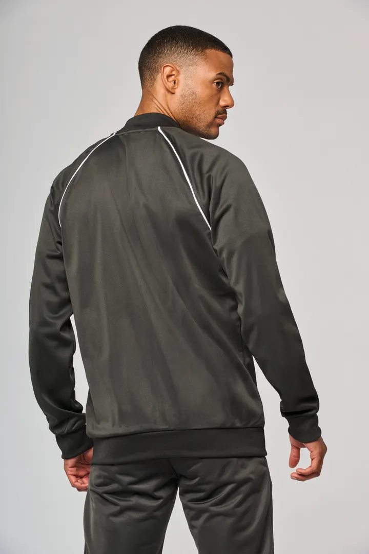 Unisex-Trainingsjacke mit Reißverschluss und Paspel 7