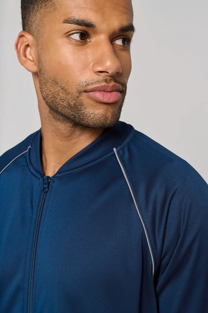 Unisex-Trainingsjacke mit Reißverschluss und Paspel 9