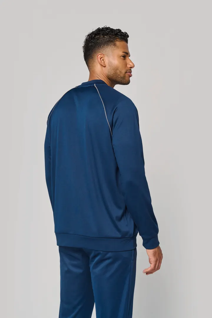 Unisex-Trainingsjacke mit Reißverschluss und Paspel 18