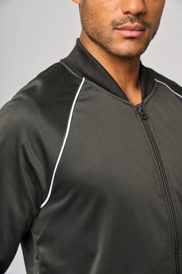 Unisex-Trainingsjacke mit Reißverschluss und Paspel 26