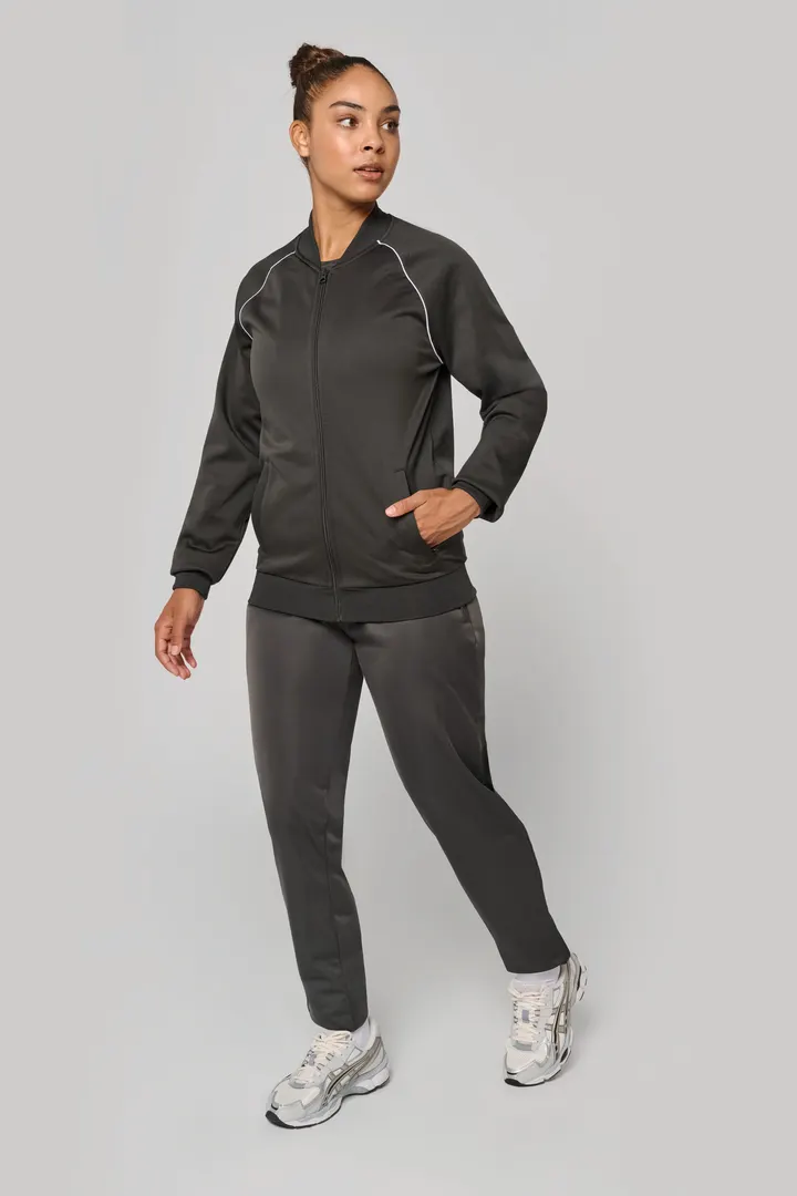 Unisex-Trainingsjacke mit Reißverschluss und Paspel 24