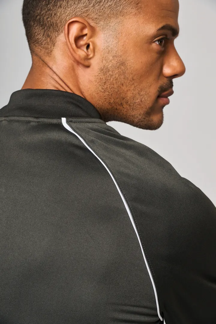 Unisex-Trainingsjacke mit Reißverschluss und Paspel 29