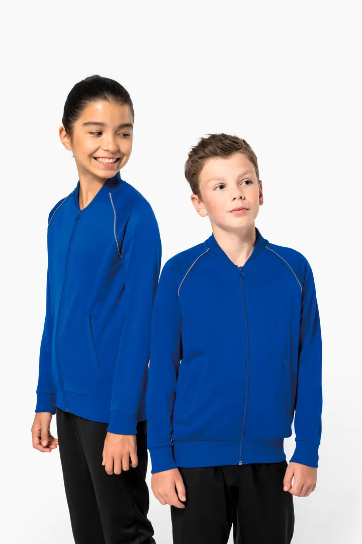 Veste de survêtement zippée avec liseré enfant 17