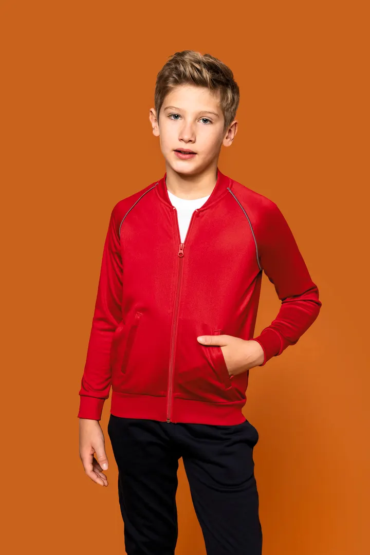 Veste de survêtement zippée avec liseré enfant 3