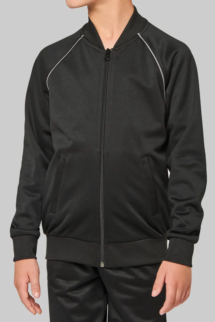 Veste de survêtement zippée avec liseré enfant 2