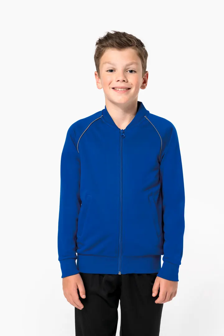 Trainingsjacke mit Reißverschluss und Paspel für Kinder