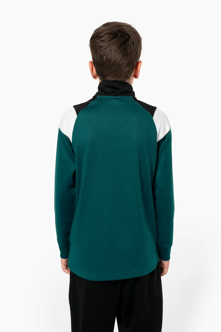 Kinder Trainings-Sweatshirt mit 1/4 Reißverschluss 5