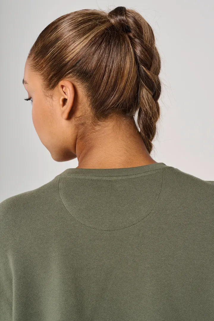 Damen Cropped-Sweatshirt mit Rundhalsausschnitt 17
