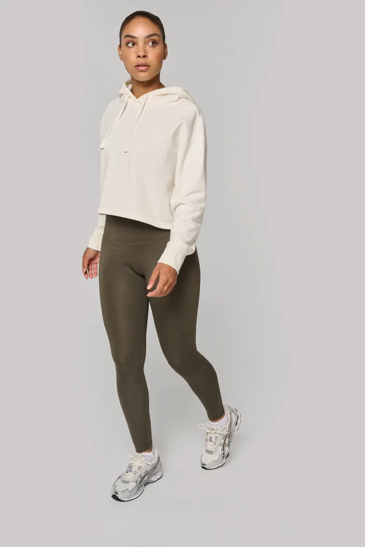 Damen Cropped-Sweatshirt mit Kapuze 10