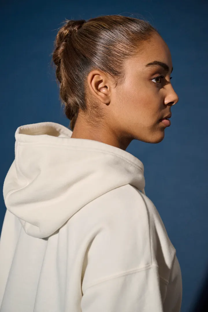 Damen Cropped-Sweatshirt mit Kapuze 14