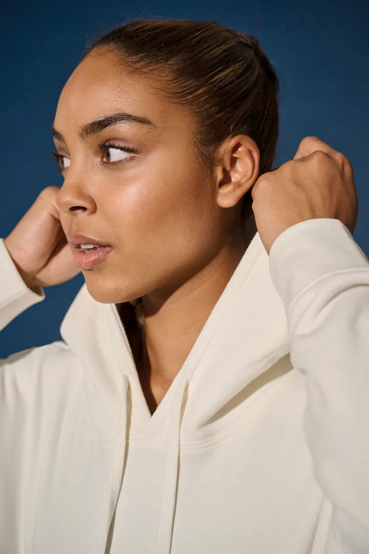 Damen Cropped-Sweatshirt mit Kapuze 15