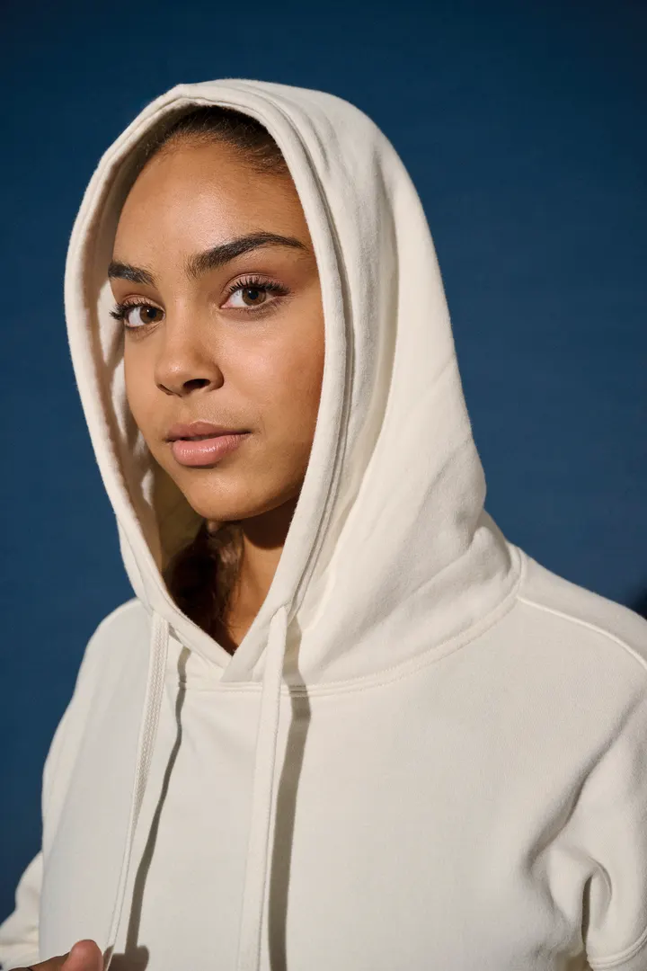 Damen Cropped-Sweatshirt mit Kapuze 16