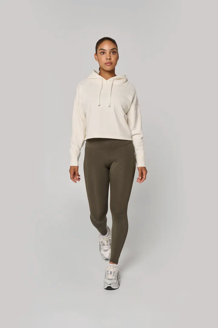 Damen Cropped-Sweatshirt mit Kapuze 3