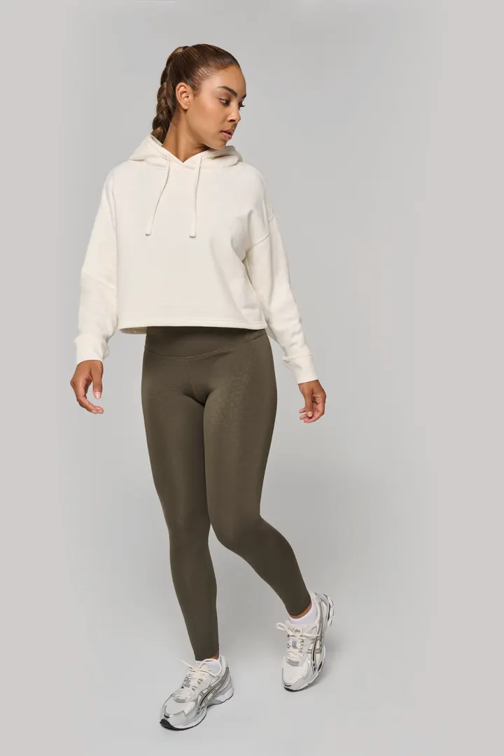 Damen Cropped-Sweatshirt mit Kapuze 4