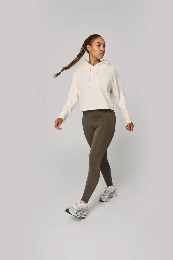 Damen Cropped-Sweatshirt mit Kapuze 7