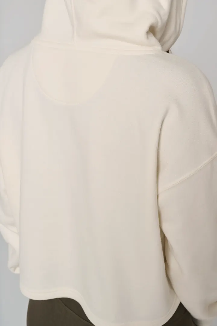Damen Cropped-Sweatshirt mit Kapuze