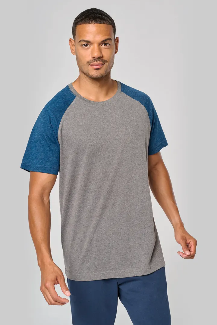 T-shirt triblend bicolore sport manches courtes unisexe 4